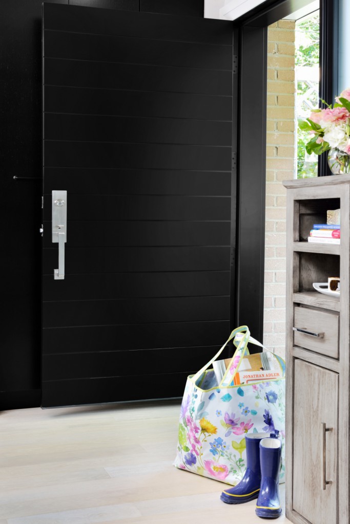modern-black-entry-door-fieldstone-windows-doors
